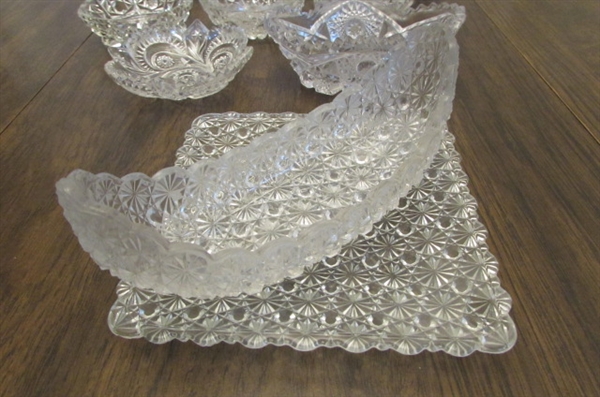 VINTAGE/ANTIQUE CUT GLASS DISHES