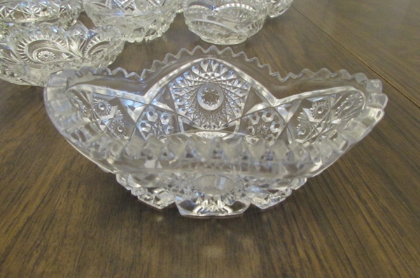 VINTAGE/ANTIQUE CUT GLASS DISHES