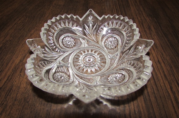 VINTAGE/ANTIQUE CUT GLASS DISHES