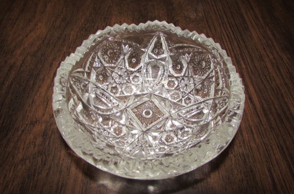 VINTAGE/ANTIQUE CUT GLASS DISHES