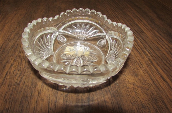 VINTAGE/ANTIQUE CUT GLASS DISHES