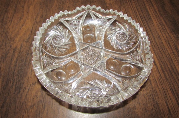 VINTAGE/ANTIQUE CUT GLASS DISHES