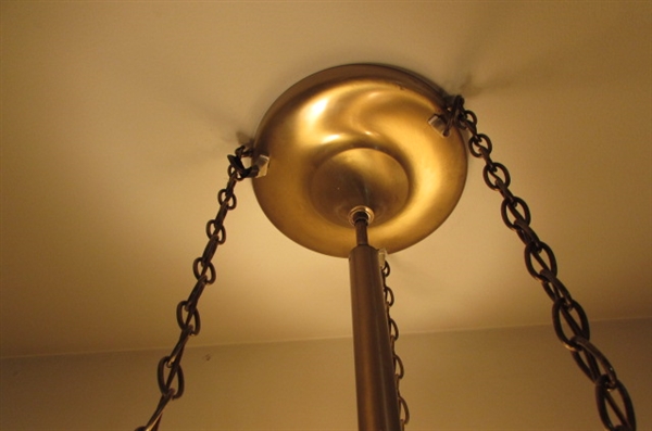 MID CENTURY 3 LIGHT POLE LAMP