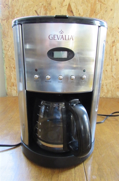 GEVALIA 12-CUP COFFEE MAKER, KITCHENAID TEA POT, SUN TEA JAR & MORE