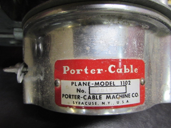 PORTER CABLE PLANE & ROUTER KIT IN METAL BOX