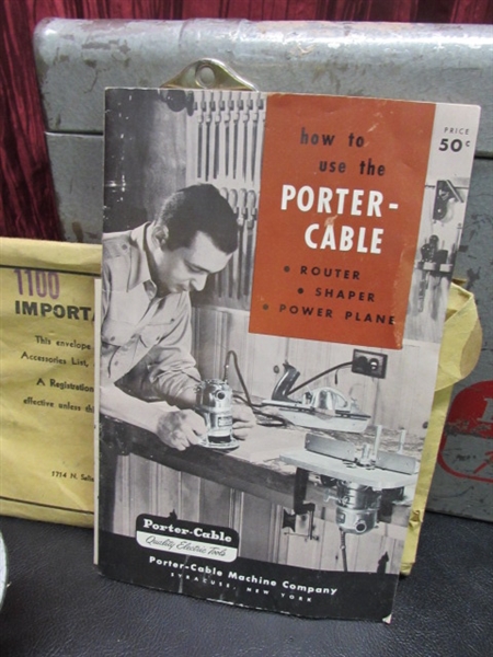 PORTER CABLE PLANE & ROUTER KIT IN METAL BOX