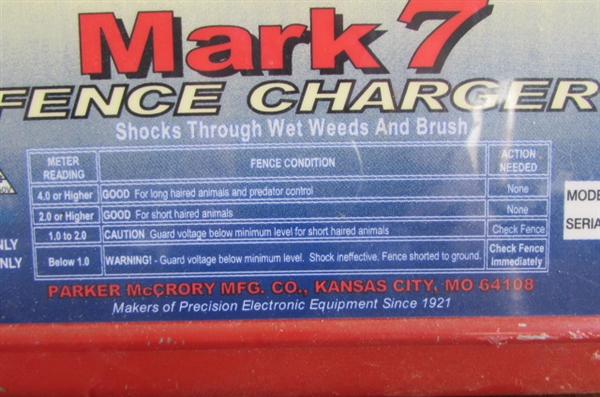PARMAK MARK 7 ELECTRIC FENCE CHARGER