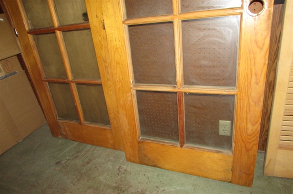 FRENCH DOORS WITH 10 GLASS PANES EACH