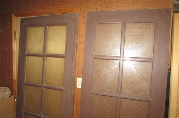 FRENCH DOORS WITH 10 GLASS PANES EACH