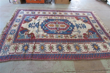 10 X 6 HANDKNOTTED WOOL AREA RUG