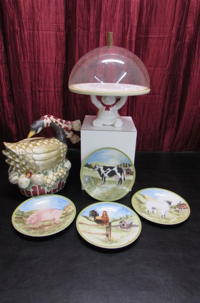 HAND PAINTED COOKIE JAR AND MORE