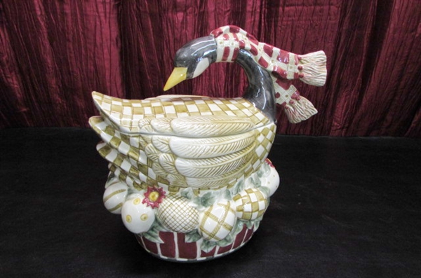 HAND PAINTED COOKIE JAR AND MORE