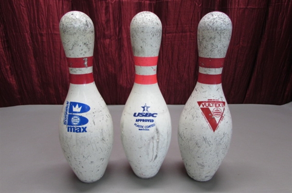 10 AUTHENTIC RETIRED BOWLING PINS