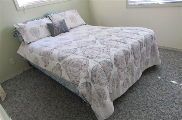 FULL SIZE BED WITH FRAME AND MORE