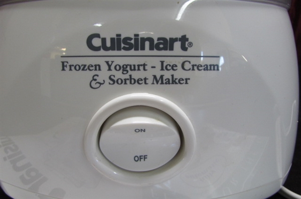 CUISINART ICE CREAM/YOGURT MACHINE