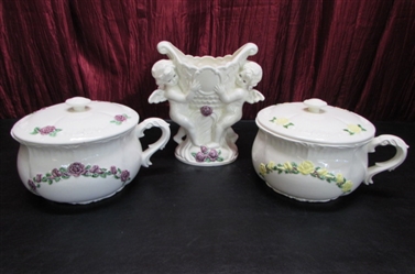 SOUP TUREENS AND VASE