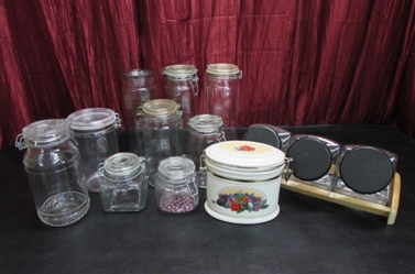 KEEP YOUR KITCHEN ORGANIZED WITH THIS LARGE LOT OF CANNISTERS