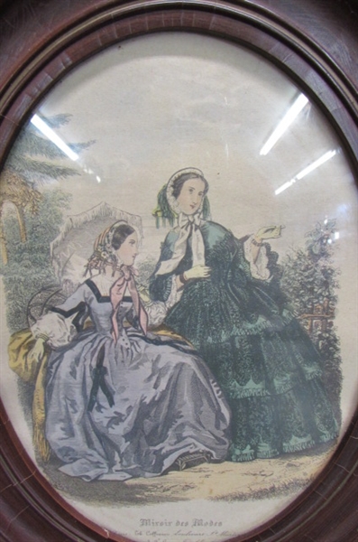 ANTIQUE FRAMED VICTORIAN FASHION PRINTS