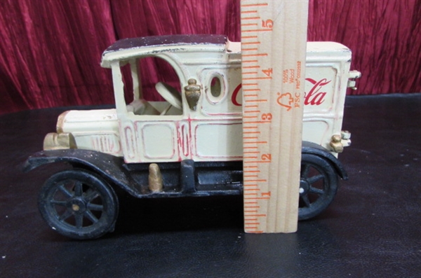 CAST IRON COCA-COLA DELIVERY TRUCK & NIGHT LIGHT