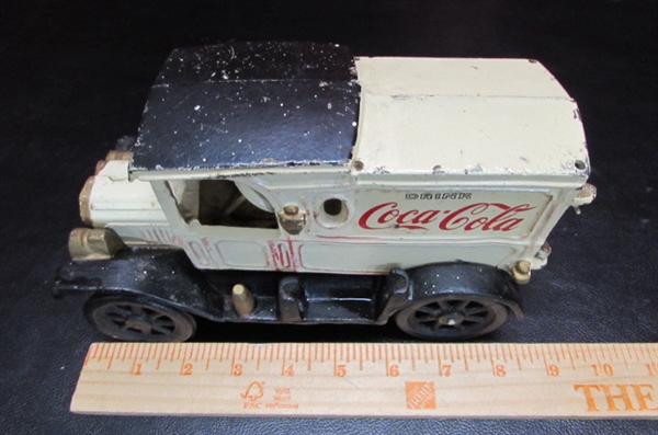 CAST IRON COCA-COLA DELIVERY TRUCK & NIGHT LIGHT