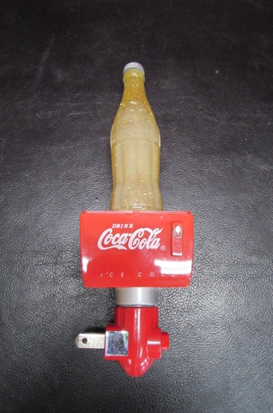 CAST IRON COCA-COLA DELIVERY TRUCK & NIGHT LIGHT