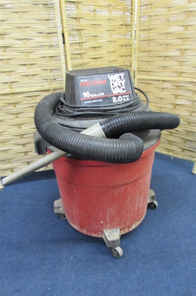 16 GALLON CRAFTSMAN 2 HP WET/DRY VAC