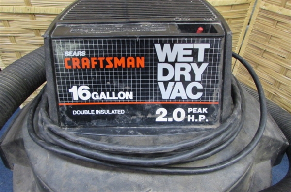 16 GALLON CRAFTSMAN 2 HP WET/DRY VAC