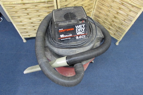 16 GALLON CRAFTSMAN 2 HP WET/DRY VAC