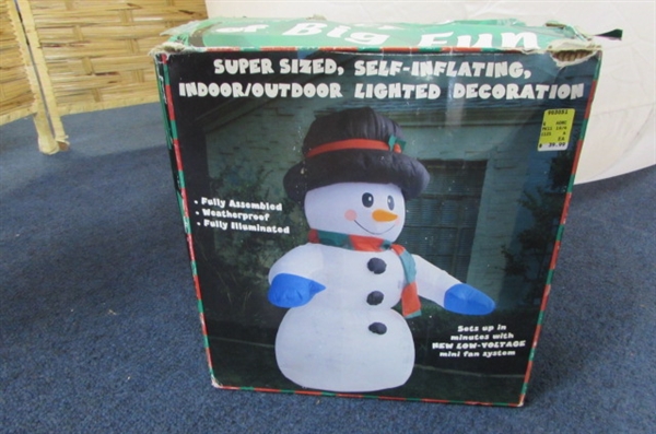 8 FOOT INFLATABLE SNOWMAN AND MORE