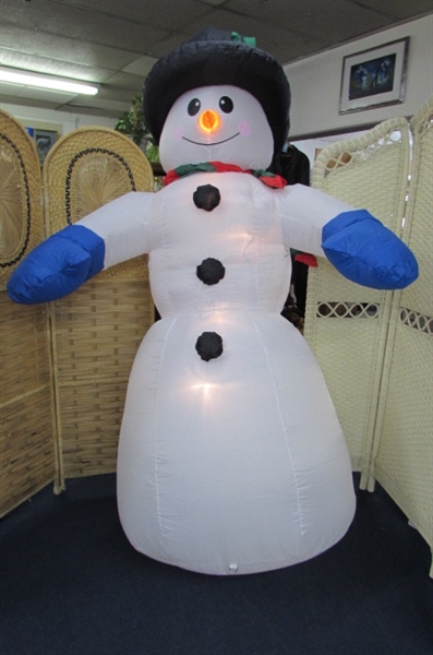 8 FOOT INFLATABLE SNOWMAN AND MORE