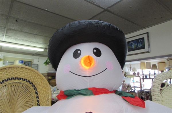 8 FOOT INFLATABLE SNOWMAN AND MORE