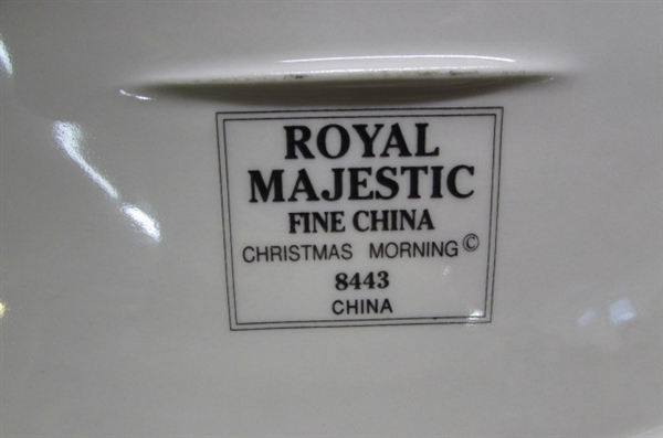 ROYAL MAJESTIC CHRISTMAS MORNING CHINA & OTHER MISC CHRISTMAS DISHES