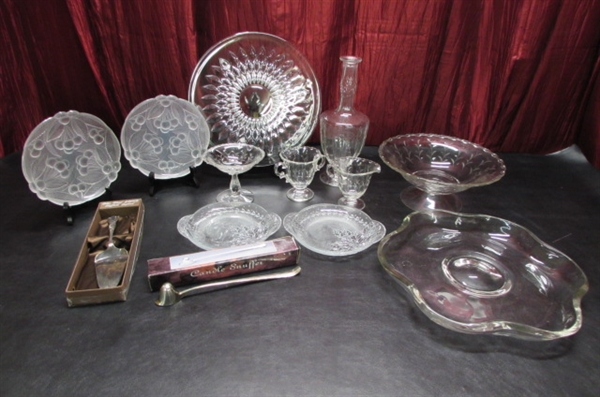GLASS PLATTERS AND SERVING SET