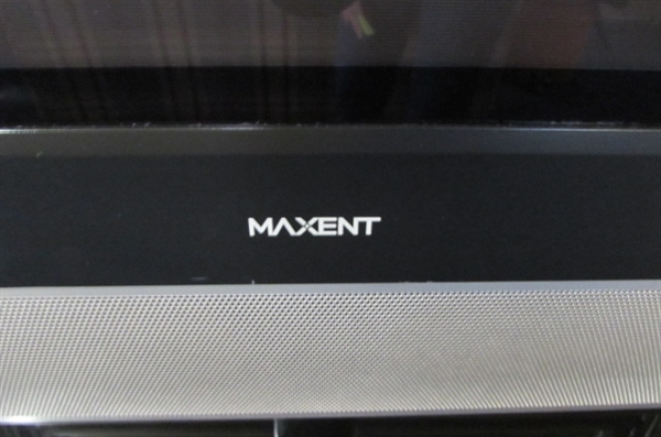 MAXENT 50 FLAT SCREEN TV WITH STAND AND WALL MOUNT