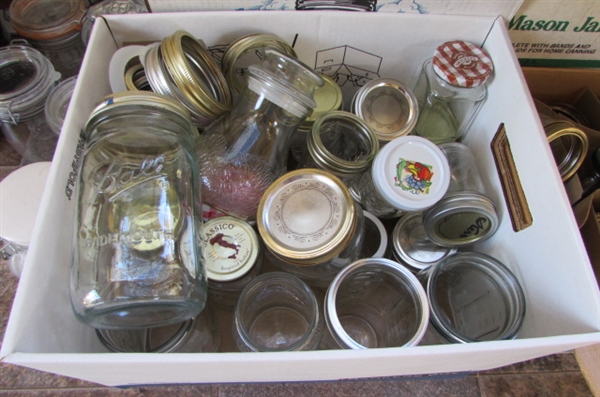 LARGE ASSORTMENT OF JARS & CANNER, CANISTERS & MORE