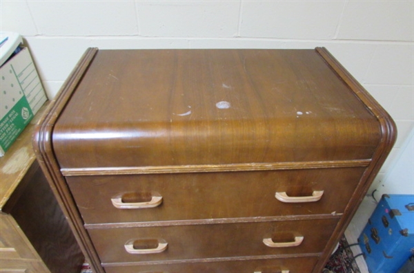 VINTAGE WATERFALL DRESSER