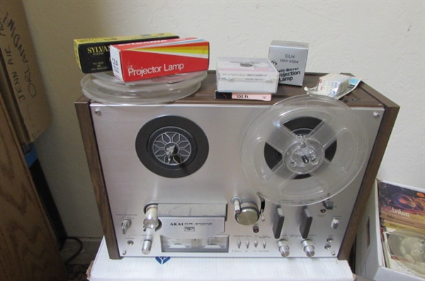 REEL TO REEL PLAYER, PROJECTOR, SCREENS AND MORE