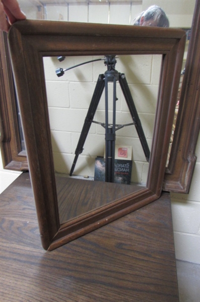 VINTAGE SIDE TABLE, MIRROR AND MORE