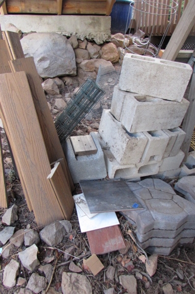 STEPPING STONES, CONCRETE BLOCKS, FENCING & MORE