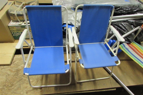 COLEMAN ICE CHESTS & FOLDING CHAIRS