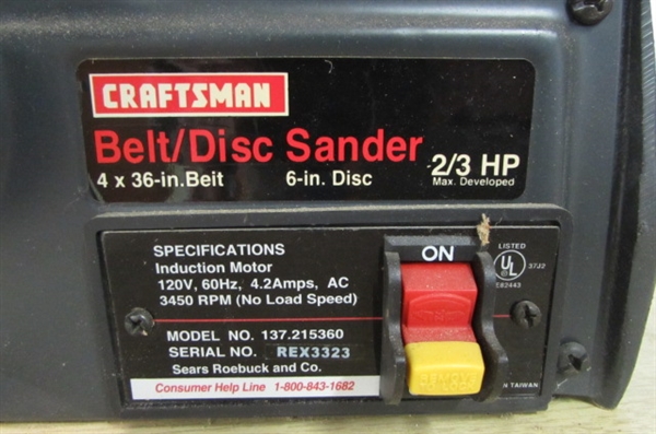 CRAFTSMAN BELT/DISC SANDER