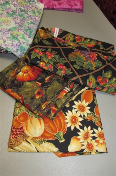 QUILTING FABRIC, APRON PATTERN & UNFINISHED QUILT TOP