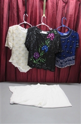 FANCY BEADED & SEQUINED TOPS AND FLOWING BOTTOMS