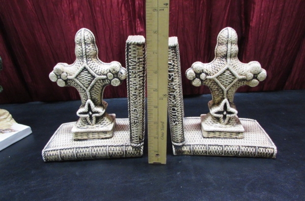 BOOKENDS/BOOK HOLDER/TOWEL HOLDERS & MORE