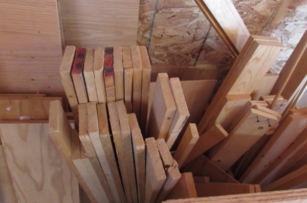 PLYWOOD AND LUMBER PIECES *LOCATED OFF-SITE*