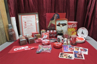 COCA-COLA COLLECTION WITH TINS, POSTERS & MORE