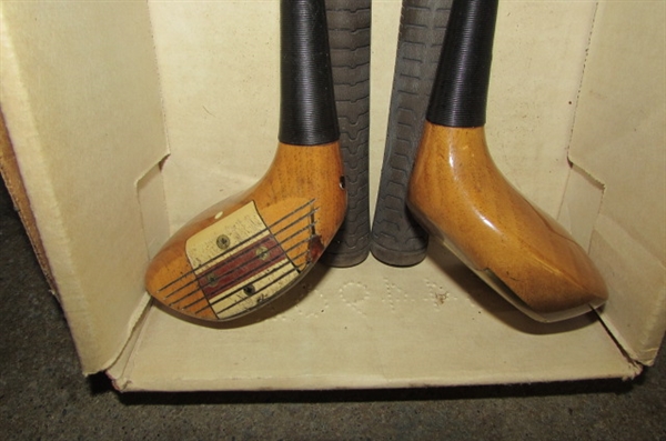 VINTAGE SPALDING WOODEN GOLF CLUBS AND WILSON GOLF CLUBS