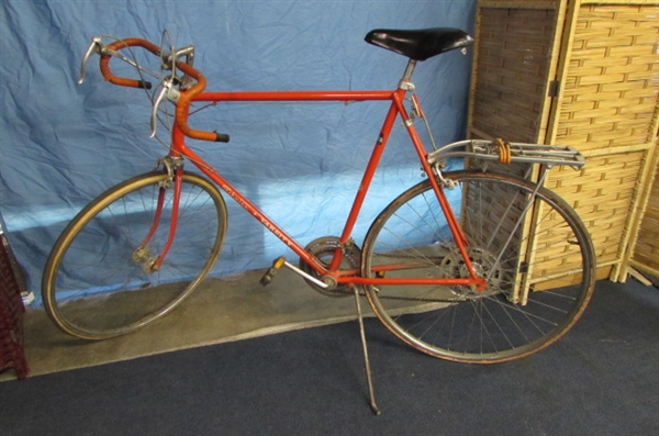 VINTAGE 10-SPEED SCHWINN VARSITY AND FMSACYCLE BICYCLES