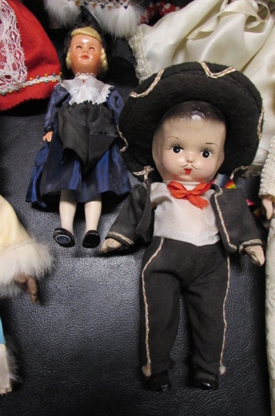 COLLECTION OF VINTAGE DOLLIES FROM AROUND THE WORLD