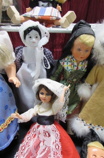 COLLECTION OF VINTAGE DOLLIES FROM AROUND THE WORLD